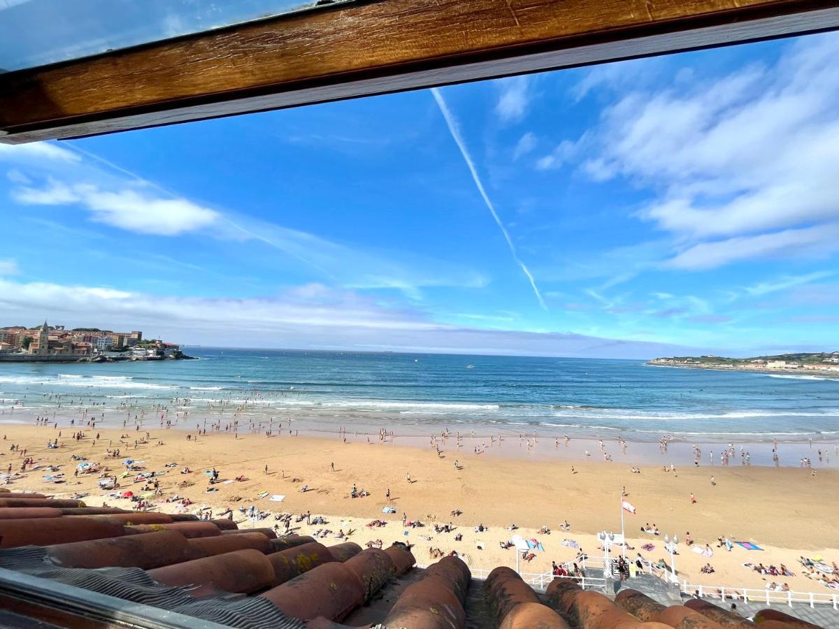 Atico Primera Linea Playa De San Lorenzo Gijón Zewnętrze zdjęcie